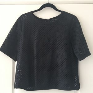 Banana Republic Black Women's Top Laser Cut